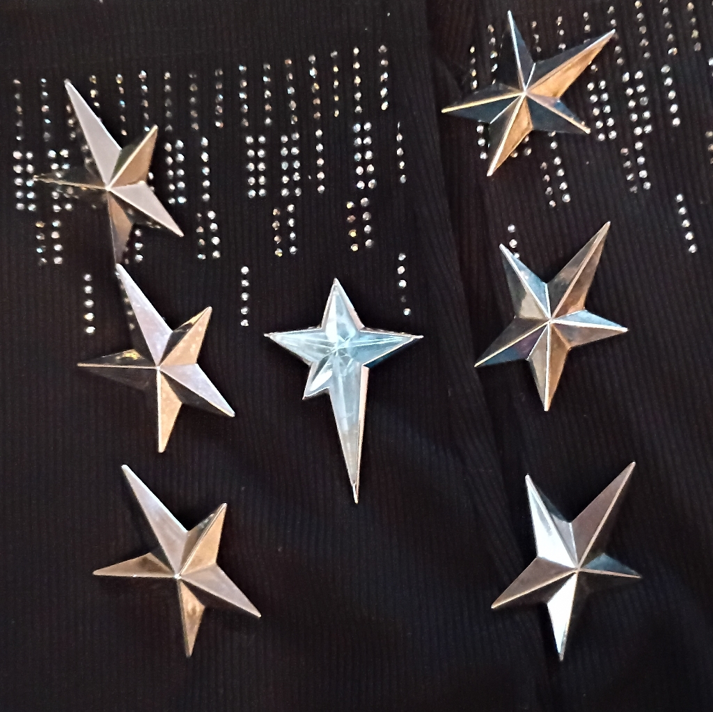 7 Thierry Mugler Shooting Star Silver Brooch Pin & Pendant Signed